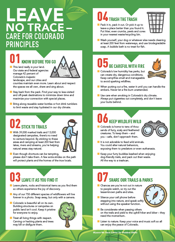 Outdoor Ethics Pikes Peak Outdoors